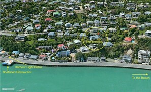 Nelson waterfront showing fantastic location you'll enjoy at Kimberley House :-)