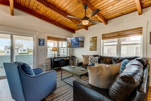 Top-Level Living Room with Deck Access