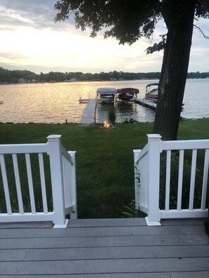 View from deck with a private dock to park your boat! 