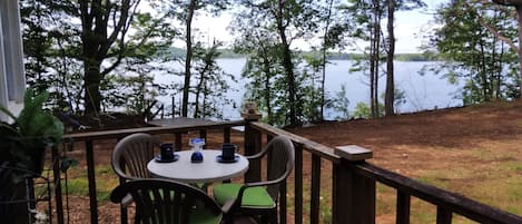 Deck outside the Great Room, a few steps from the Stairs to the Lake
