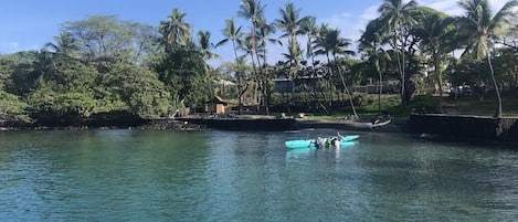 Keauhou Bay is just a five-minute walk from the condo.