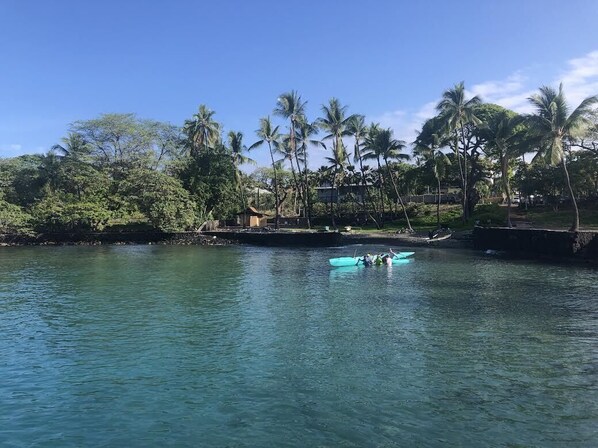 Keauhou Bay is just a five-minute walk from the condo.