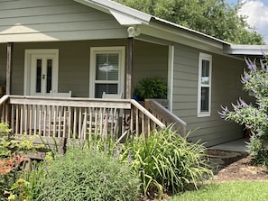 Enjoy your morning coffee on the front porch.  