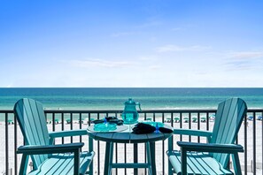 Balcony View - Bar height furniture!
