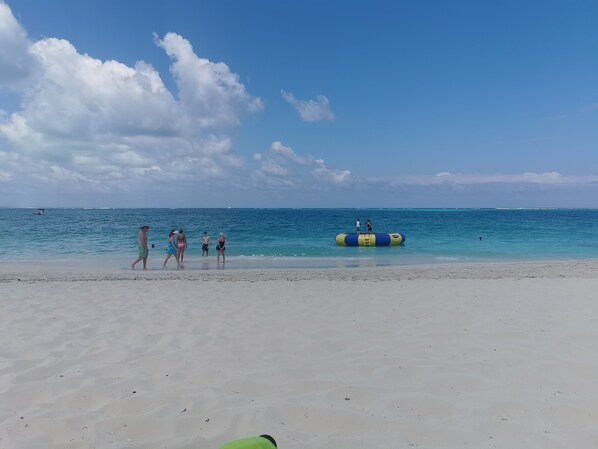 beach and water trampoline