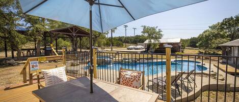 Private backyard pool