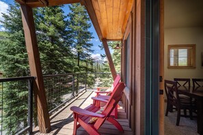 Deck off living room.