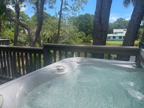 Professionally maintained hot tub