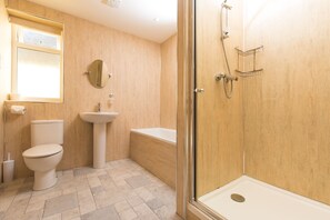 Family Bathroom with bath and shower