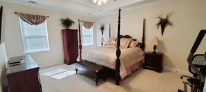 Master bedroom with king bed