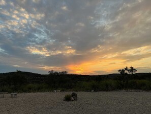 With the wide-open Texas skies here, stargazing and viewing fiery and colorful Hill Country sunsets are a must!