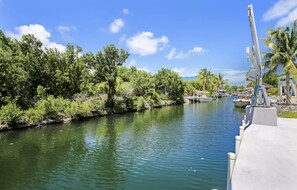 View of the canal.  Park your boat or kayak here.