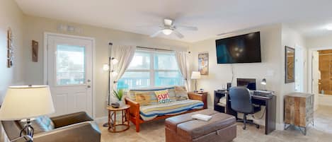 Sea Isle Village Unit 10 entry with pool and glimse of the Gulf View