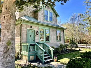 Front entrance - plenty of free parking in front of this quiet corner property!