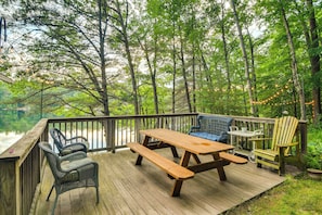 Deck | Private Dock | Parker Pond Views | Large Canoe