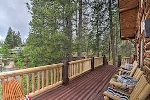 Balcony | Fire Pit | Scenic Views | 2-Story Cabin