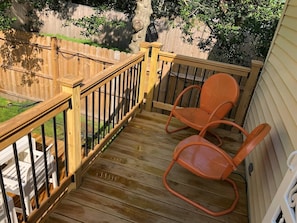 Upper deck in back yard