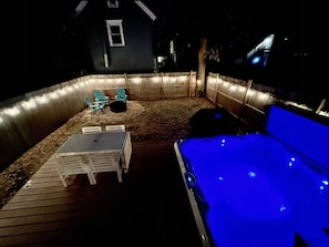 Relax in the hot tub year-round!