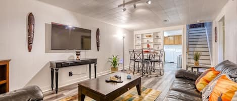 All utilities included. Enjoy some home entertainment with our 55" Sony Smart TV with multiple streaming apps.