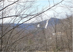 Winter view of Loon Mountain from living space