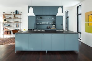 Kitchen - including Breville espresso maker and fresh coffee beans
