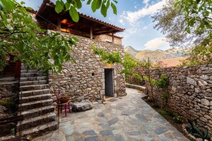Large patio and garden