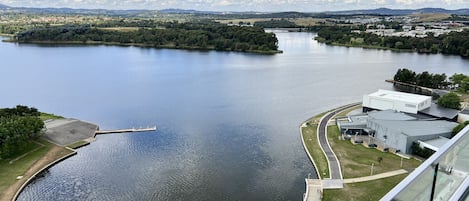 Balcony overlooking the lake