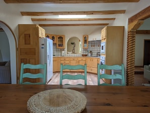 View from dining room to kitchen