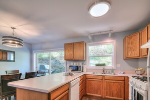 Kitchen area with plenty of storage and counter space