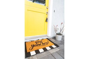 Yellow front door.