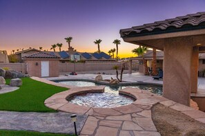 Enjoy an unforgettable desert sunset from the comfort of your private pool and spa.