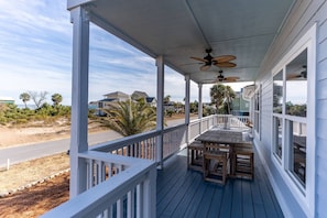 Dine and enjoy the view on the front deck