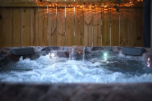 LED lighting on hot tub