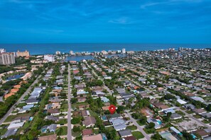 In the Middle Left of the Photo is the Ritz Carlton Next to the Vanderbilt Beach Public Beach Access