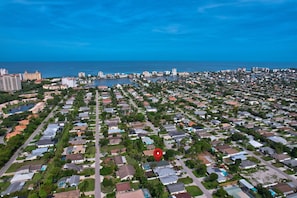 In the Middle Left of the Photo is the Ritz Carlton Next to the Vanderbilt Beach Public Beach Access