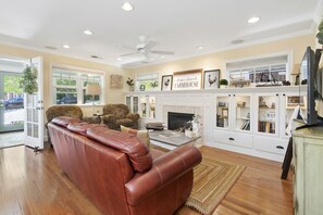 Naturally Lit Living Room with Comfy Couches.