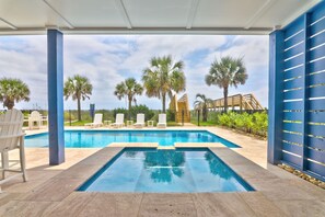 Relax your muscles in the hot tub!