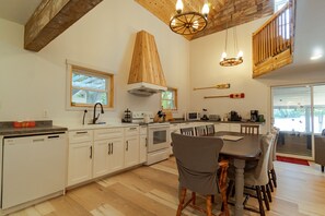 Full size kitchen with all the essentials you need for mean prep.