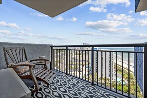 Angled ocean view balcony