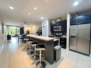 The condo has an updated kitchen, dining space for 6 and a comfortable living space.  