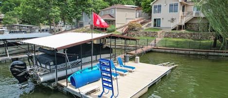 The Perfect DOCK Experience at this lakefront home