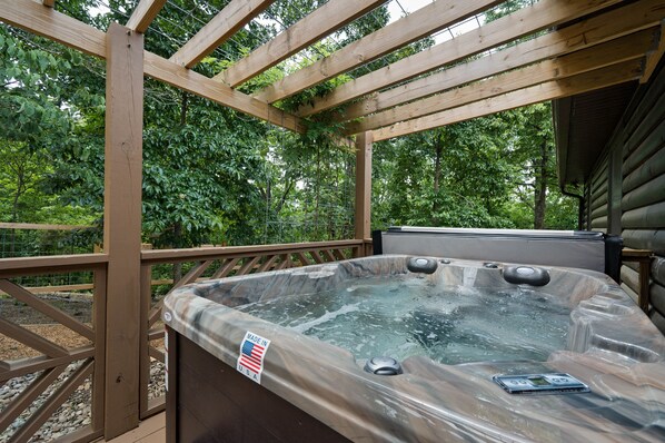 Relax after a long day in the hot tub!