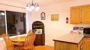 Large windows at breakfast nook