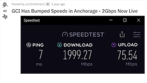 We have the best internet available in Anchorage