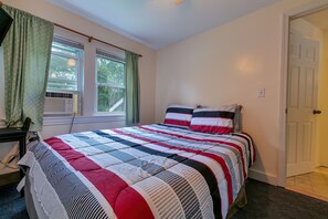 Furnished with a Queen sized bed