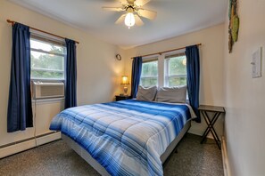 Furnished with a Queen sized bed