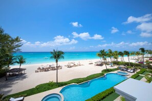 Beach views from balcony.