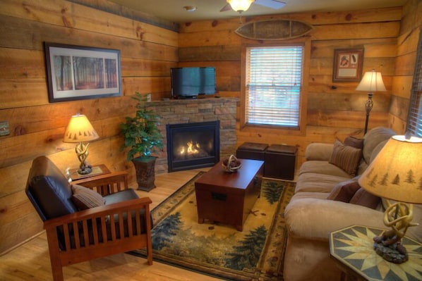 Living Room with Fireplace