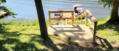 Landing leading to private boat dock