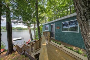 The house sits about 20 feet off the water